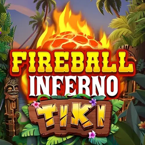 Fireball Inferno Tiki slot visual from NetEnt available on pelikioskicasinos-fi.com